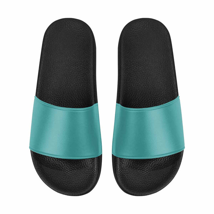 Uniquely You Womens Slide Sandals / Teal Green