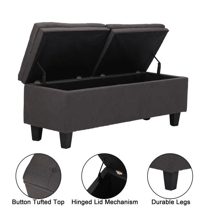 53'' Wide Tufted Rectangle Storage Ottoman