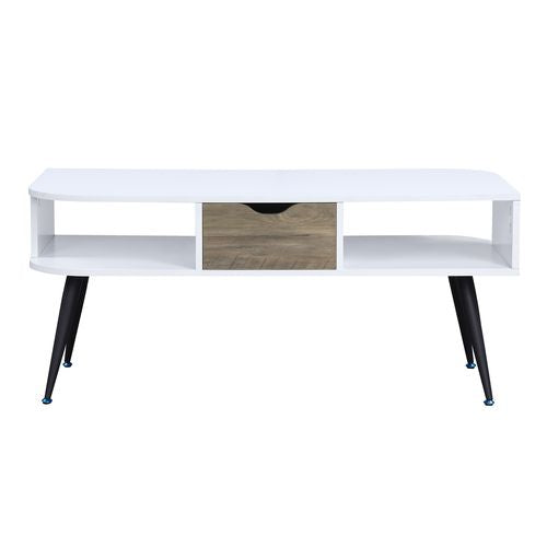 Coffee Table, White & Black Finish