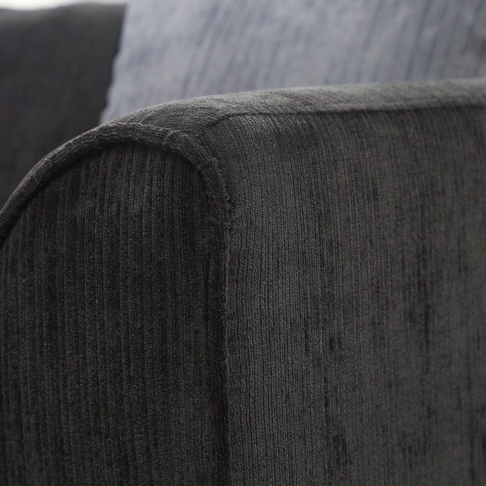 Loveseat Black/Grey fabric