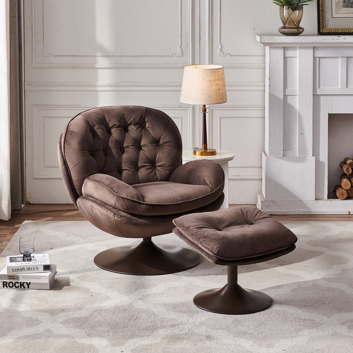 Swivel Leisure Chair velvet lounge chair