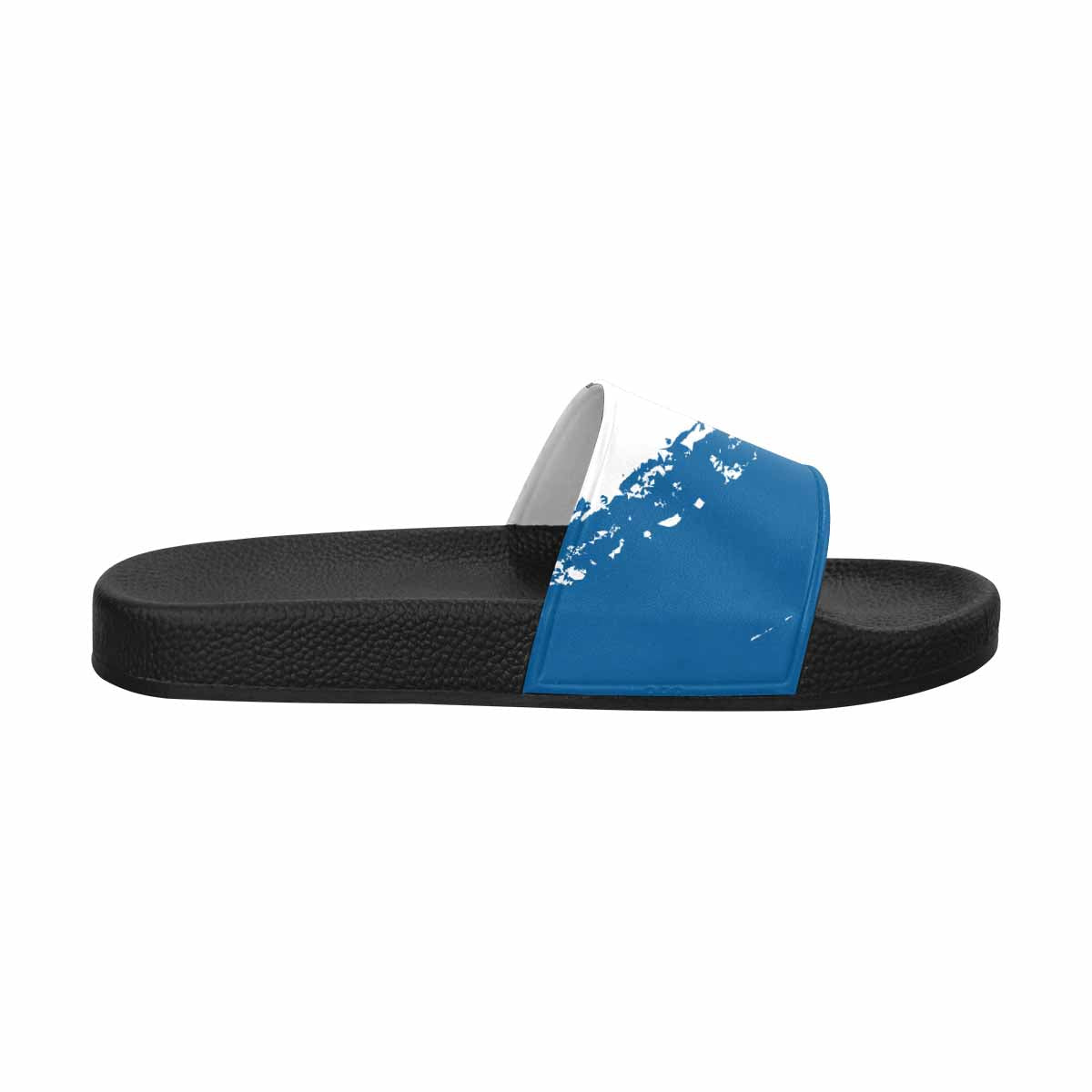 Uniquely You. Mens Slide Sandals / Red White Blue Print