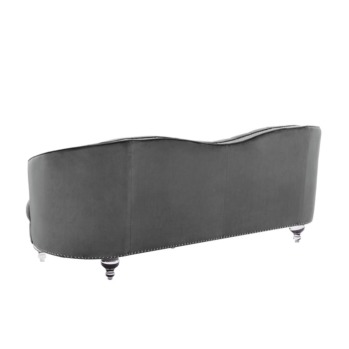 Luxury Crystal Feet Tufted 3P Sofa