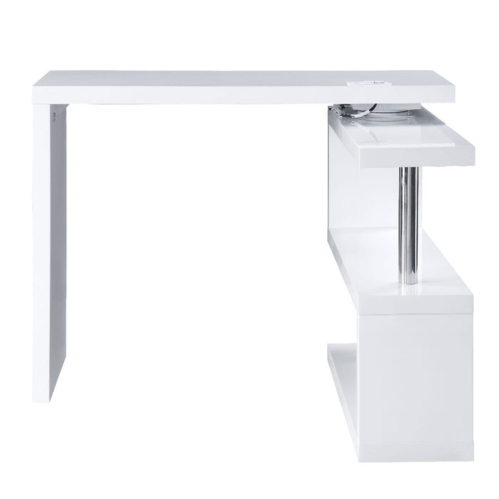 Writing Desk w/USB, White Finish