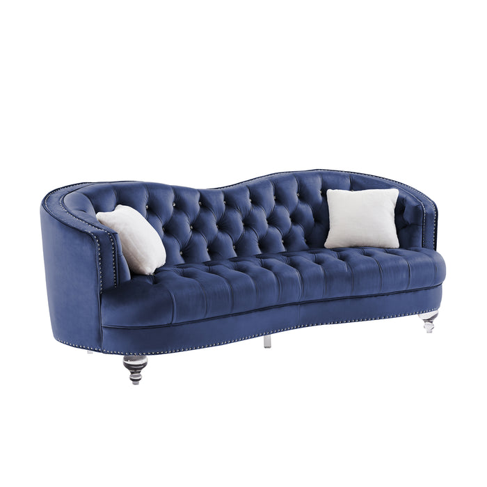 Luxury Crystal Feet Tufted 3P Sofa