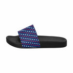 Uniquely You Mens  Slide Sandals, Red White Blue - Stars and Stripes