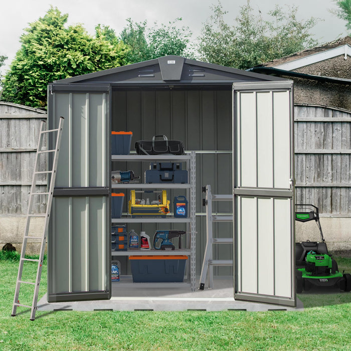 Storage Sheds Garden Shed with Metal Galvanized Steel Roof Outside Sheds&Outdoor Storage Clearance