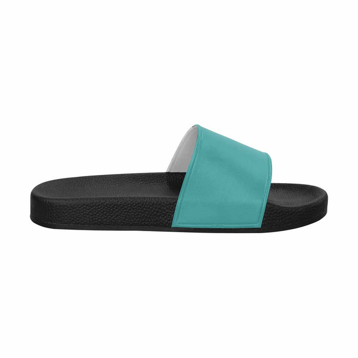 Uniquely You Womens Slide Sandals / Teal Green