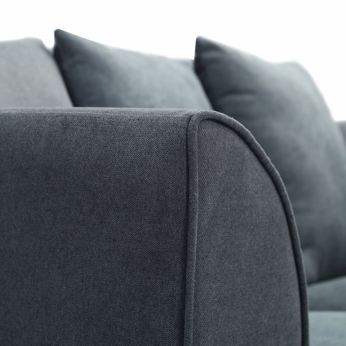 Loveseat Black/Grey fabric