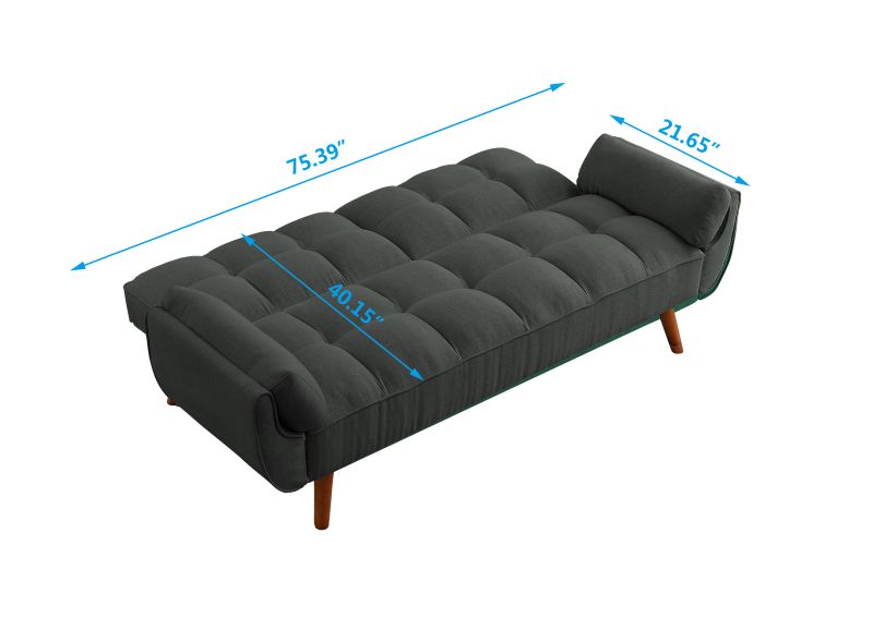 New Design Velvet Sofa Furniture Adjustable Backrest Easily Assembles Loveseat