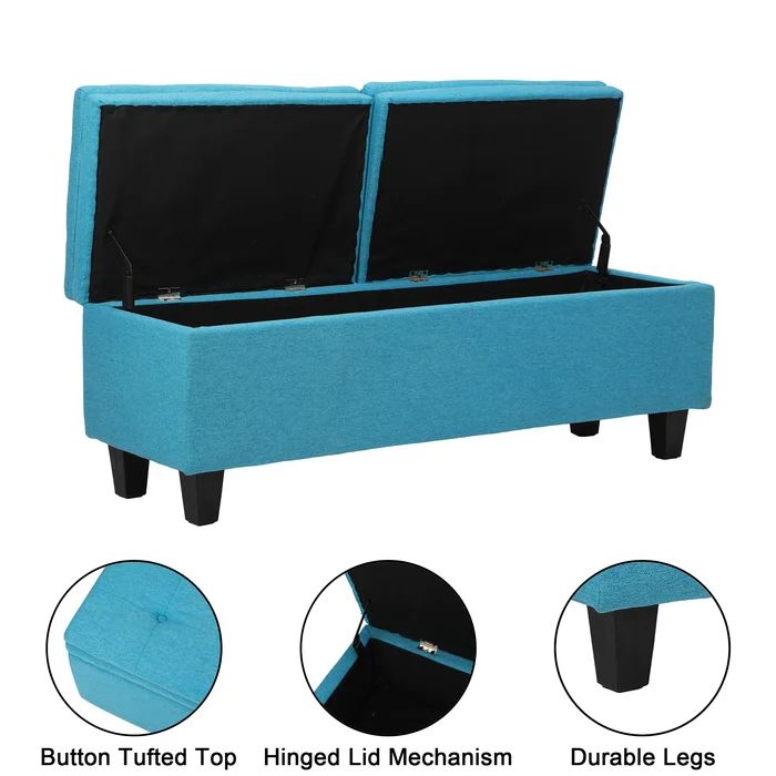 53'' Wide Tufted Rectangle Storage Ottoman