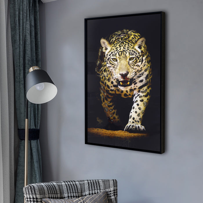 WA 1PC Tiger glass Wall Art Painting Modern Home Decor Wall Art Easy to install (W) 15.7''x24'' (H)