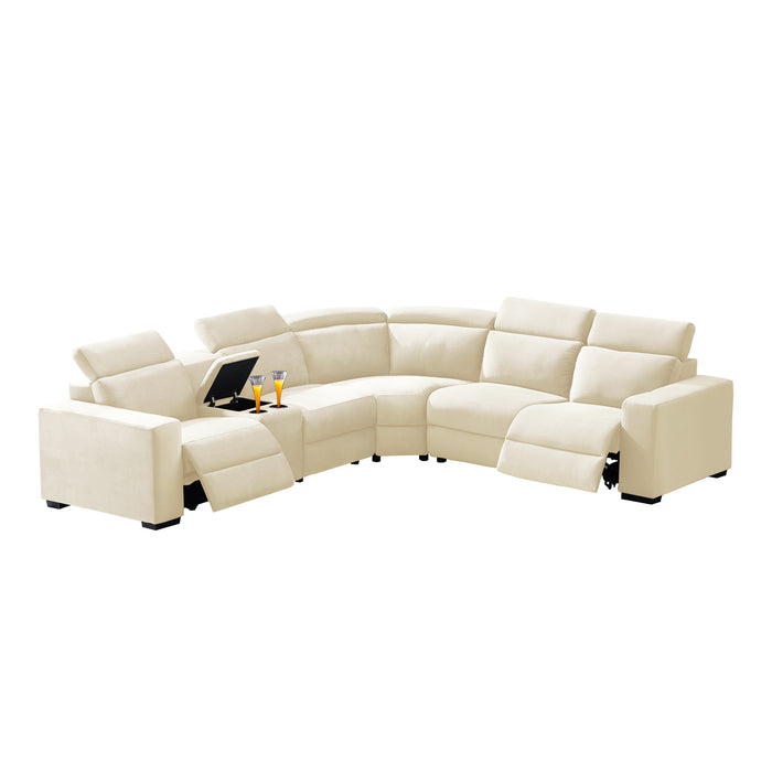 Sectional Electric Recliner Living Room Set.(This product is an oversized item/LTL)