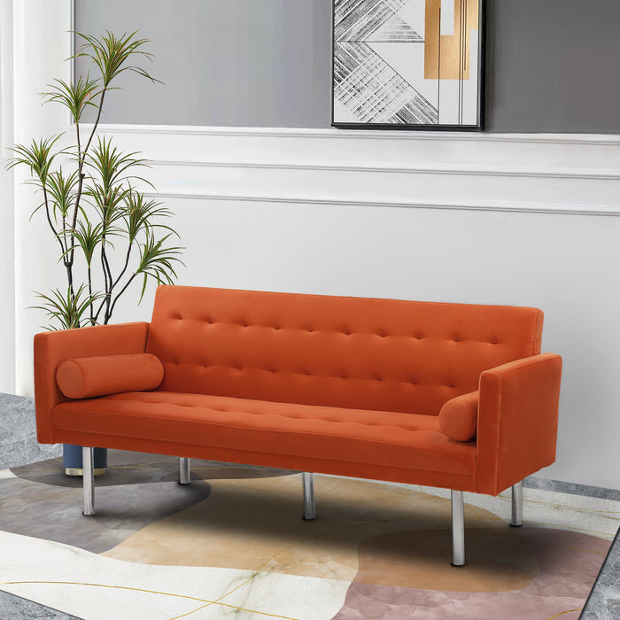 Square arm sleeper sofa