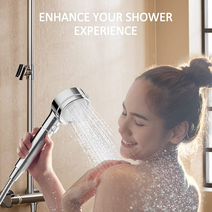 High Pressure Filtered Shower Head Handheld With ON OFF Switch, 3 Spray Setting Modes