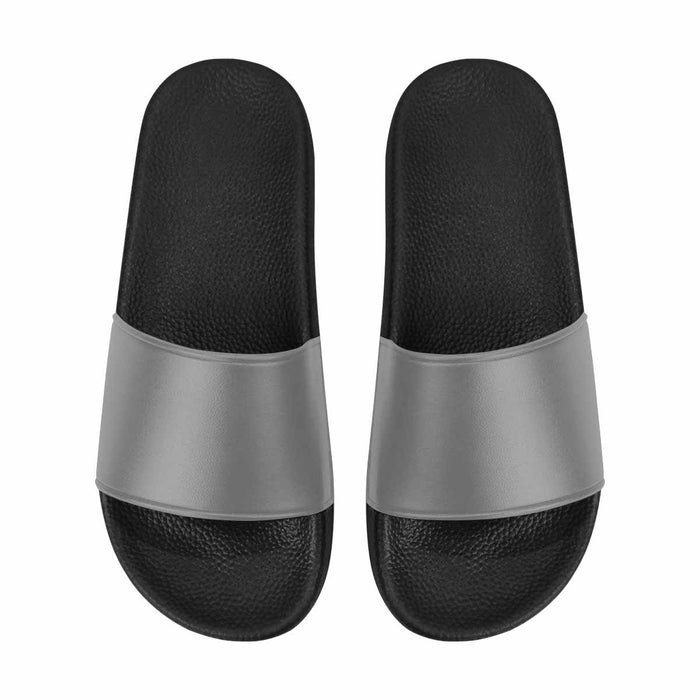 Uniquely You Mens Slide Sandals /   Gray Flip-Flops