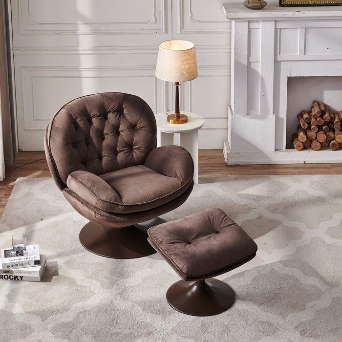 Swivel Leisure Chair velvet lounge chair