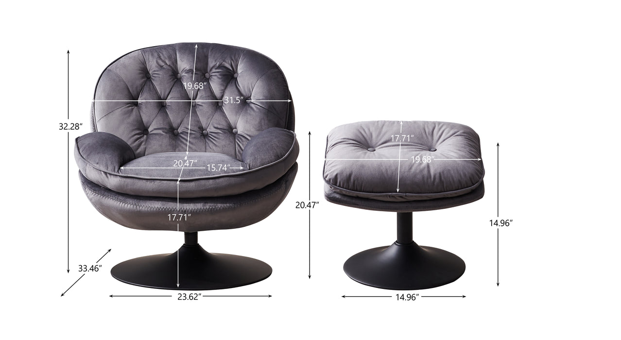 Swivel Leisure Chair velvet lounge chair