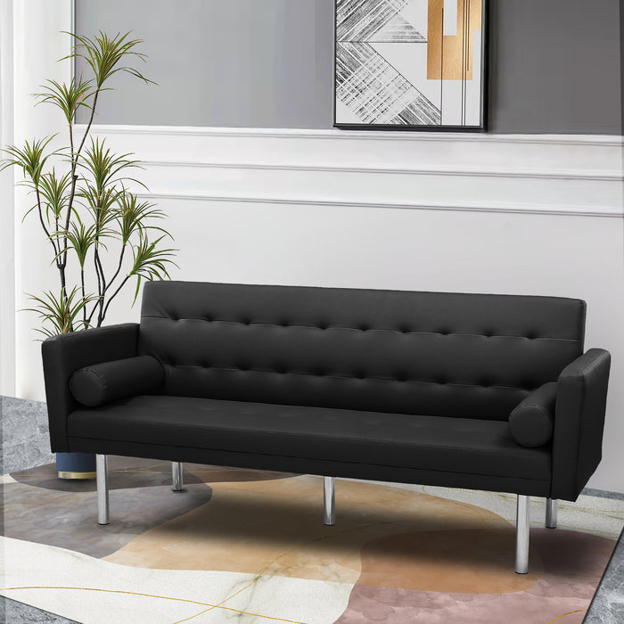 Square arm sleeper sofa