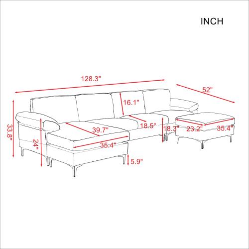 RELAX LOUNGE Convertible Sectional Sofa