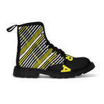 2882Sport™ Para Você Dark Academia Plaid Canvas Boots - Black