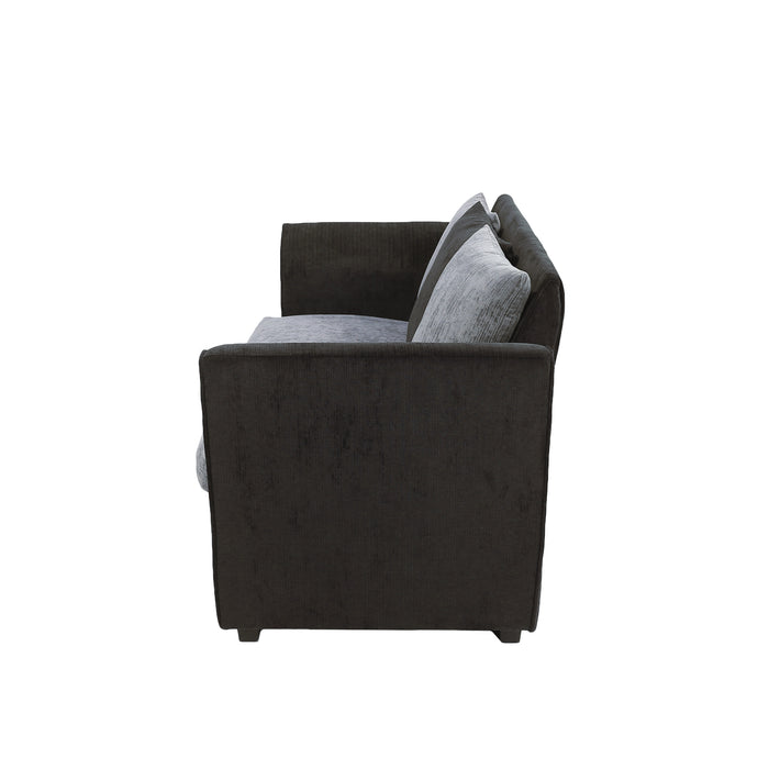 Loveseat Black/Grey fabric