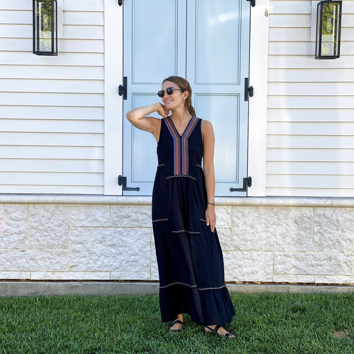 AMALFI MAXI DRESS - BLACK