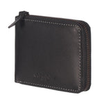 MENS FULL LEATHER ZIPPER AROUND WITH CENTER WING