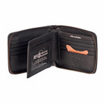 MENS FULL LEATHER ZIPPER AROUND WITH CENTER WING