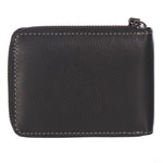 MENS FULL LEATHER ZIPPER AROUND WITH CENTER WING