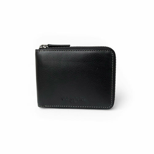 MENS FULL LEATHER ZIPPER AROUND WITH CENTER WING