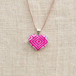 San Andres Heart Textile Necklace.