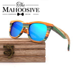 2020 Mens Sunglasses Polarized Bamboo Wood Mirror Lens Sun Glasses Women Brand Design Colorful Shades Handmade