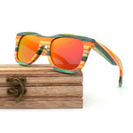 2020 Mens Sunglasses Polarized Bamboo Wood Mirror Lens Sun Glasses Women Brand Design Colorful Shades Handmade