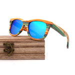 2020 Mens Sunglasses Polarized Bamboo Wood Mirror Lens Sun Glasses Women Brand Design Colorful Shades Handmade