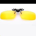 UVLAIK Mens Polarized Clip on Sunglasses Men Women Myopia Flip Up Sun Glasses Night Vision Driving Clip on Glasses