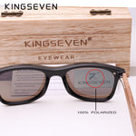 KINGSEVEN Mens Sunglasses Polarized Walnut Wood Mirror Lens Sun Glasses Women Brand Design Colorful Shades Handmade