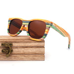 2020 Mens Sunglasses Polarized Bamboo Wood Mirror Lens Sun Glasses Women Brand Design Colorful Shades Handmade