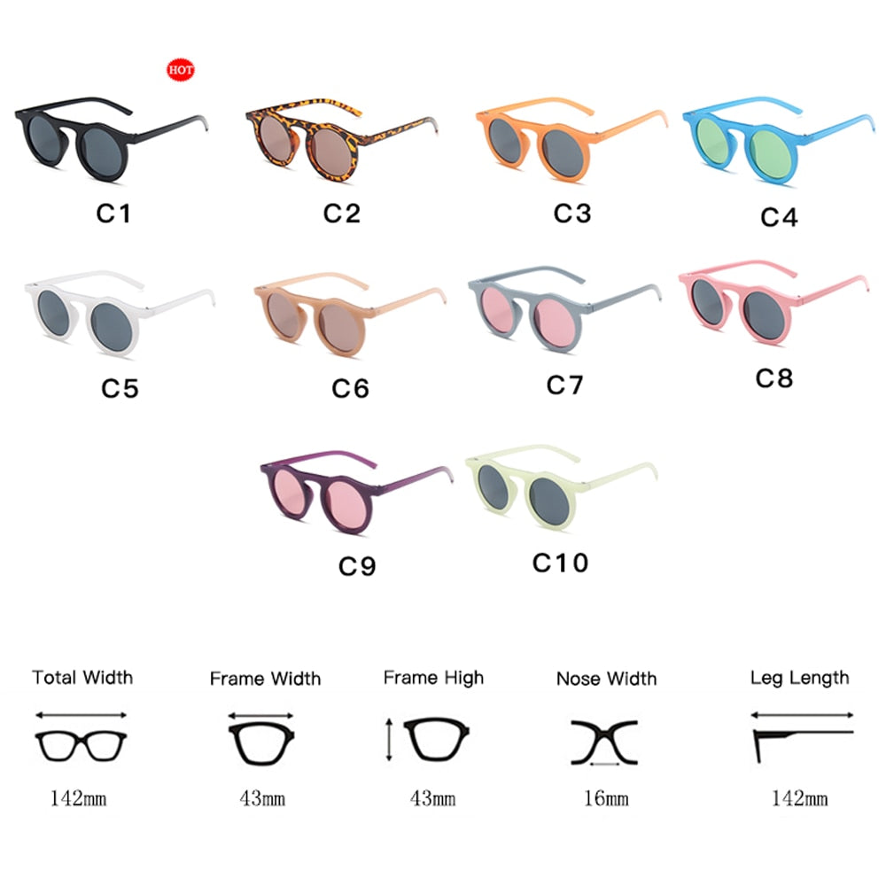 Longkeeper Sunglasses Women Round Glasses Mens Sunglasses Retro Candy Color Sunglass Outdoor Shades Colorful UV400 Eyewear
