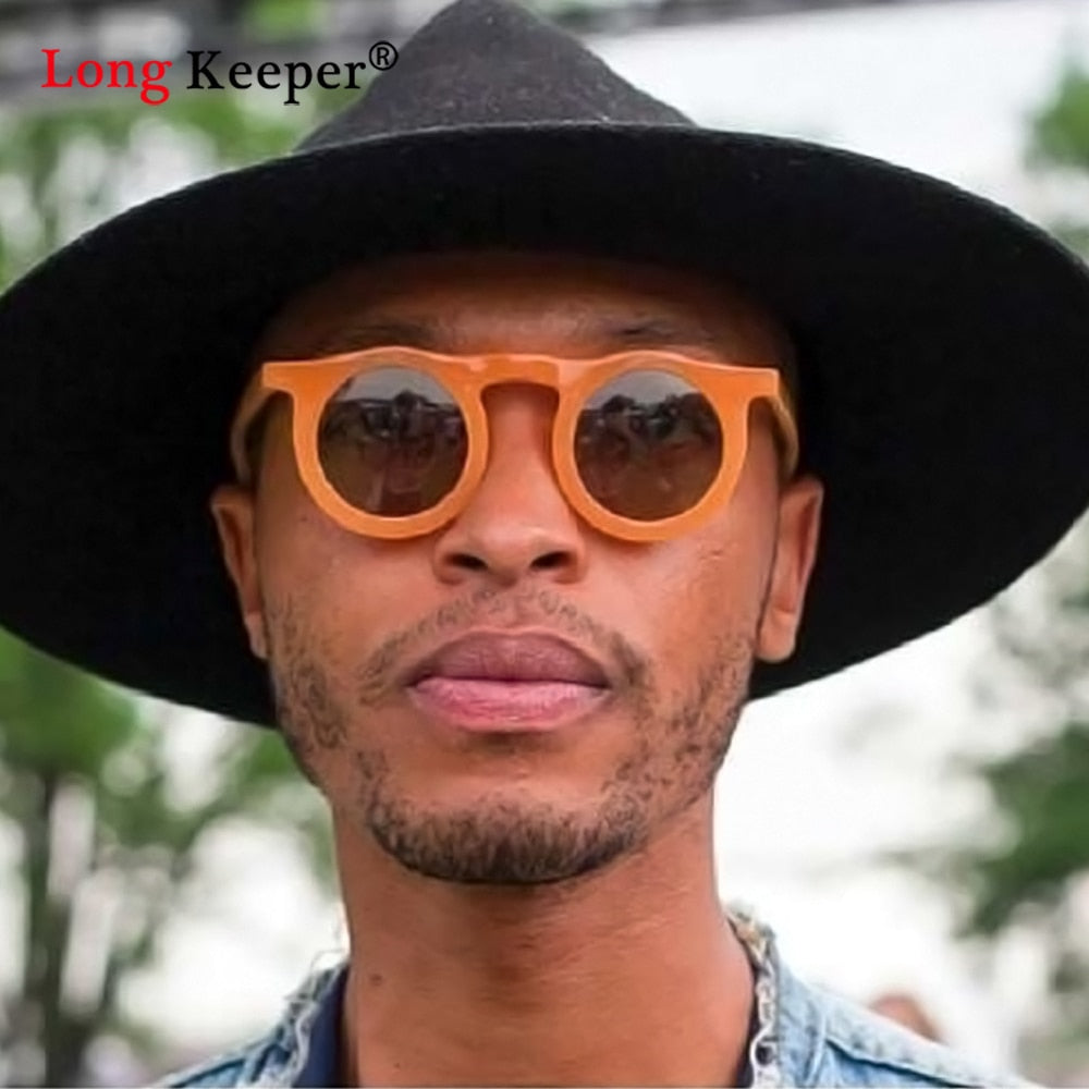 Longkeeper Sunglasses Women Round Glasses Mens Sunglasses Retro Candy Color Sunglass Outdoor Shades Colorful UV400 Eyewear