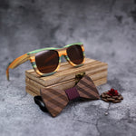 2020 Mens Sunglasses Polarized Bamboo Wood Mirror Lens Sun Glasses Women Brand Design Colorful Shades Handmade