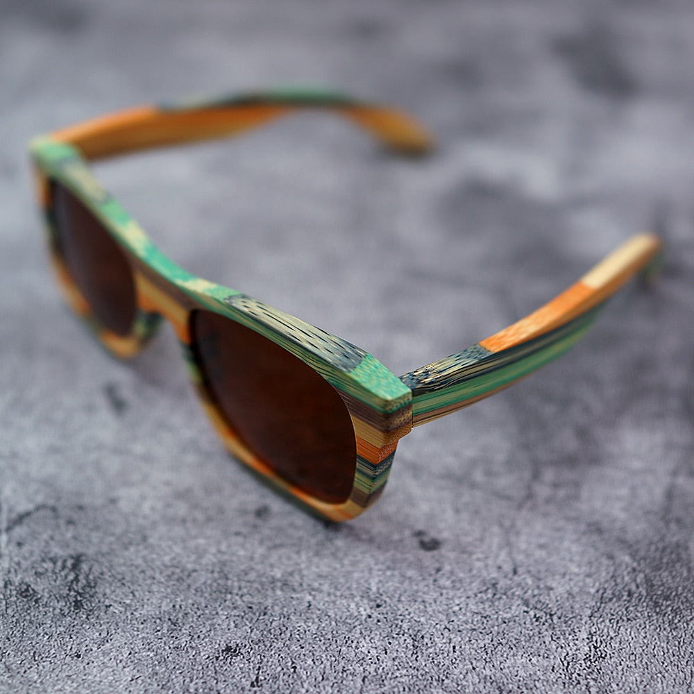 2020 Mens Sunglasses Polarized Bamboo Wood Mirror Lens Sun Glasses Women Brand Design Colorful Shades Handmade