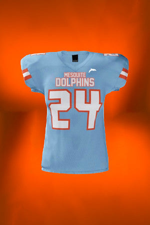 The Mesquite Dolphins 2021 Custom Home Game Jersey 1