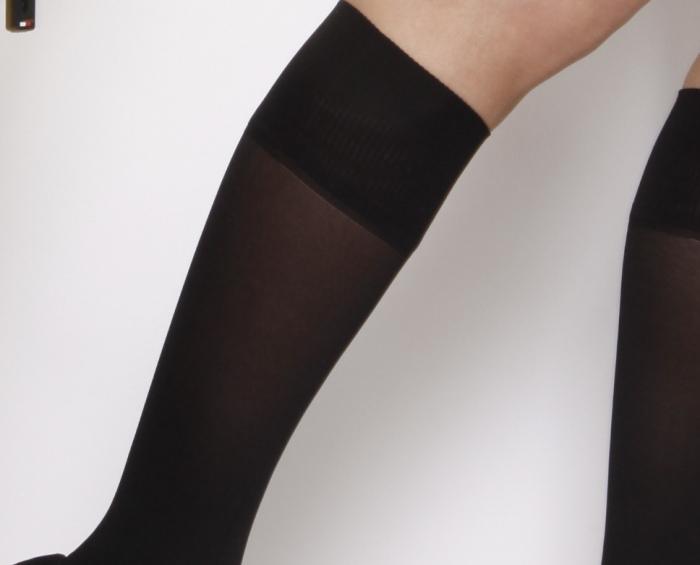 VARIS 70DEN black compression knee-highs