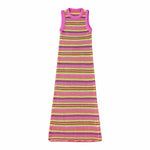 Striped Colorful Knitted Sleeveless Dress