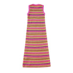 Striped Colorful Knitted Sleeveless Dress