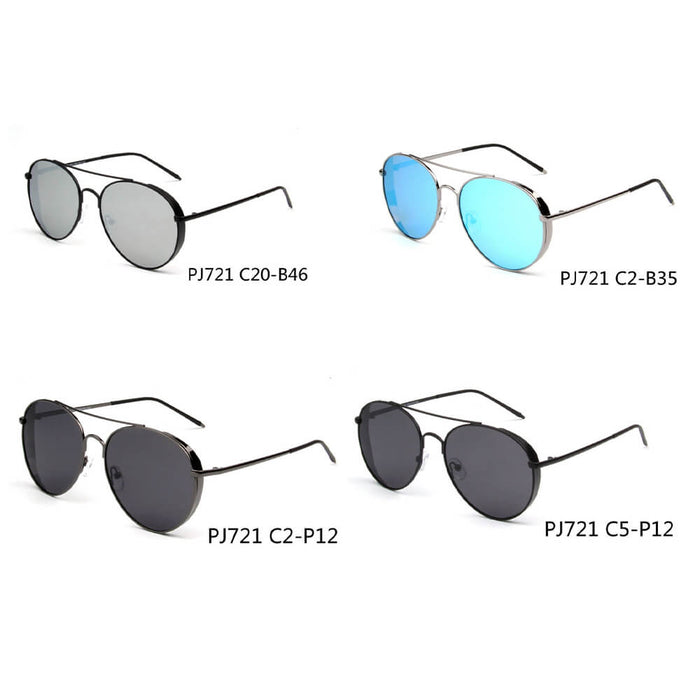 BAZA | PJ721 - Classic Cover Polarized Mirrored Shield Aviator