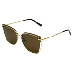 MURCIA | PJ728 - Women Fashion Block Cat Eye Flat Lens Wire Art