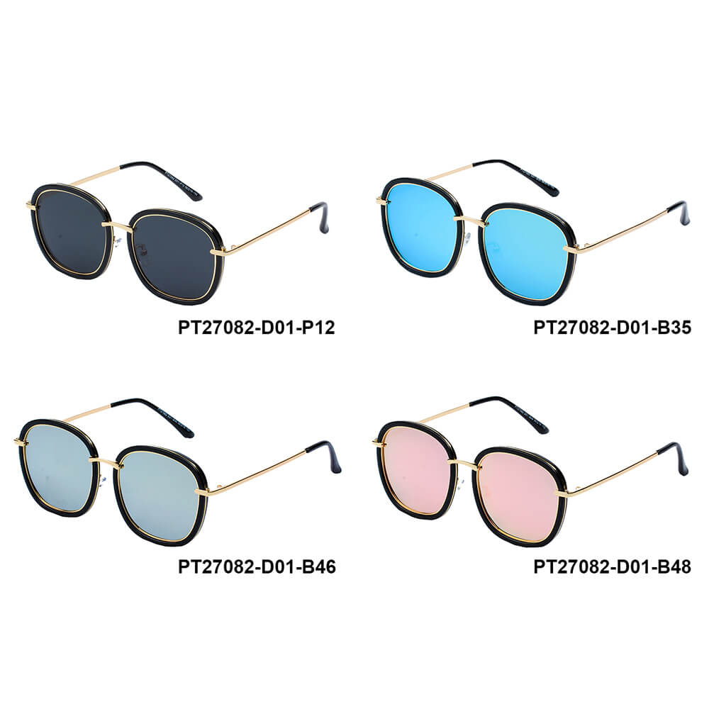LIVORNO | PT27082 - Women Round Polarized Fashion Sunglasses