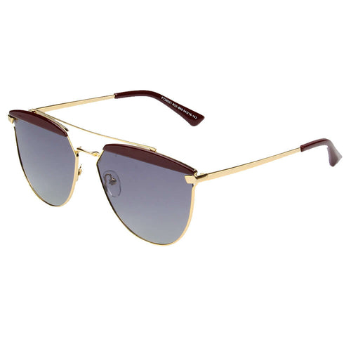 MATERA | PT28021 - Women Round Mirrored Polarized Sunglasses